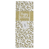 Gelukkige 65e Verjaardag Goud/Wit 65 Nummerpatroon Wijn Cadeautas (Voorkant)