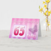 Gelukkige 65e verjaardag Grootmoeder Oma-tante Kaart (Gele Bloem)