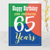 Gelukkige 65e verjaardag Kaart (Gele Bloem)