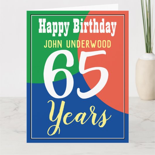 Gelukkige 65e verjaardag Kaart (Voorkant)