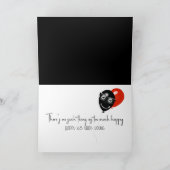 Gelukkige 65e verjaardag op zwart met ballonnen kaart (Binnen)