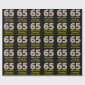 Gelukkige 65e Verjaardag & Vrolijk Kerstmis, Douan Cadeaupapier (Vlak)