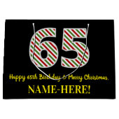 Gelukkige 65e Verjaardag & Vrolijk Kerstmis, Douan Groot Cadeauzakje (Voorkant)