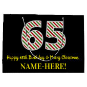 Gelukkige 65e Verjaardag & Vrolijk Kerstmis, Douan Groot Cadeauzakje (Achterkant)