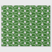 Gelukkige 65ste Verjaardag golfballen Cadeaupapier (Vlak)