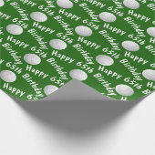 Gelukkige 65ste Verjaardag golfballen Cadeaupapier (Hoek)