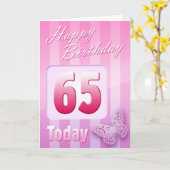 Gelukkige 65ste verjaardag Grootmoeder Oma Kaart (Gele Bloem)