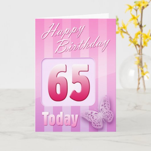 Gelukkige 65ste verjaardag Grootmoeder Oma Kaart (Gele Bloem)