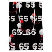 Gelukkige 65ste Verjaardagsballonnen Medium Gift B Medium Cadeauzakje (Achterkant)