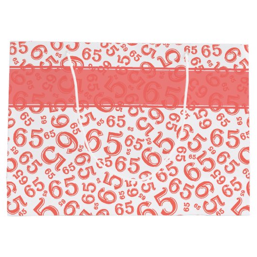 Gelukkige 65ste Verjaardagsfeestnummer Patroon Kor Groot Cadeauzakje (Achterkant)
