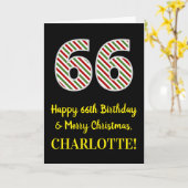 Gelukkige 66e verjaardag en prettig kerstfeest, Aa Kaart (Gele Bloem)