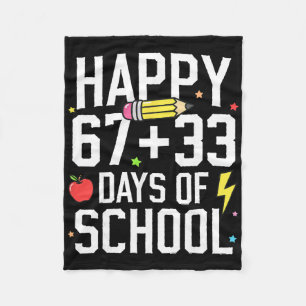Gelukkige 67 33 dagen school 100ste dag van school fleece deken