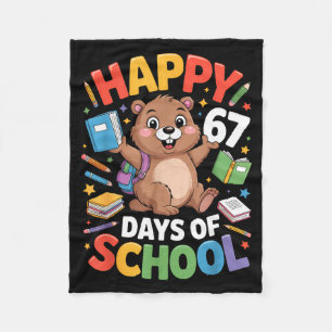Gelukkige 67 dagen op school Groundhog Day leraar  Fleece Deken