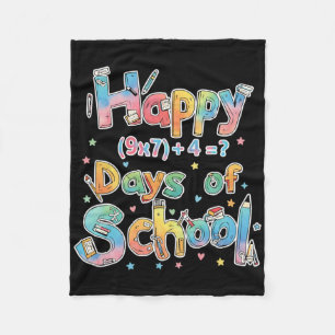 Gelukkige 67 dagen van school wiskunde vergelijkin fleece deken