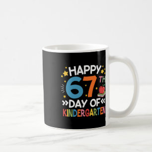 Gelukkige 67e dag van kleuterleidster 67 dagen van koffiemok