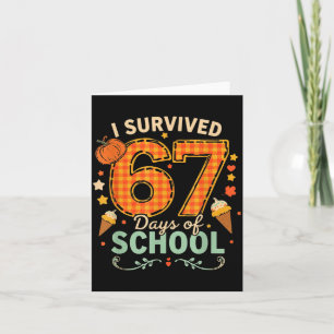 Gelukkige 67e schooldag Funny Teacher Thanksgiving Kaart