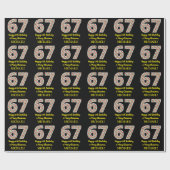 Gelukkige 67e Verjaardag & Vrolijke Kerstmis, Doua Cadeaupapier (Vlak)