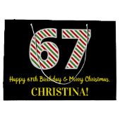 Gelukkige 67e Verjaardag & Vrolijke Kerstmis, Doua Groot Cadeauzakje (Achterkant)