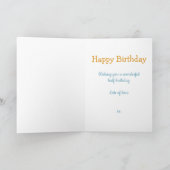 Gelukkige 6 Maanden Verjaardag Pinguïn en Moon Blu Kaart (Binnen)