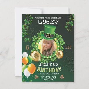 Gelukkige 6de verjaardag, St. Patrick's Day Feestdagenkaart