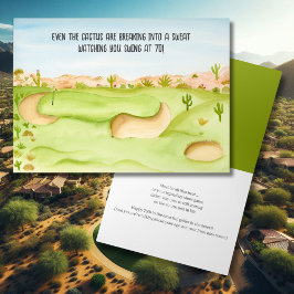Gelukkige 70e verjaardag Desert Golf Course Waterc Kaart