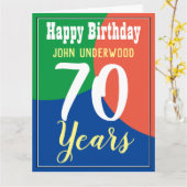 Gelukkige 70e verjaardag Kaart (Gele Bloem)