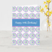 Gelukkige 70e verjaardag! Kaart (Gele Bloem)