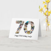 Gelukkige 70e Verjaardag Nummer 70 Aangepaste Foto Kaart (Gele Bloem)
