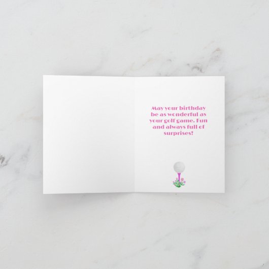 Gelukkige 70e Women's Golf Party Winkelwagen Verja Kaart (Binnen)