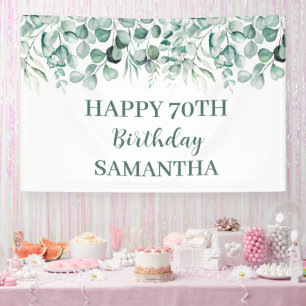 Gelukkige 70ste verjaardag Eucalyptus Botanisch Ru Spandoek