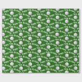 Gelukkige 70ste Verjaardag golfballen Cadeaupapier (Vlak)