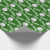 Gelukkige 70ste Verjaardag golfballen Cadeaupapier (Hoek)