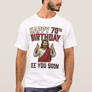 Gelukkige 70ste verjaardag Tot ziens binnenkort Vi T-shirt