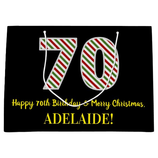 Gelukkige 70ste Verjaardag & Vrolijk Kerstmis, Dou Groot Cadeauzakje (Voorkant)