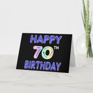 Gelukkige 70ste Verjaardagscadeaus in Ballonletter Kaart