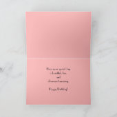 Gelukkige 70ste Verjaardagsnaam, Koraal Roze Rose  Kaart (Binnen)