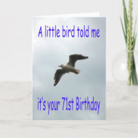 Gelukkige 71e verjaardag Vliegende meeuw vogel