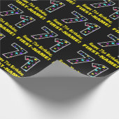 Gelukkige 71ste verjaardag, Leuk Kleurrijk Sterren Cadeaupapier (Hoek)