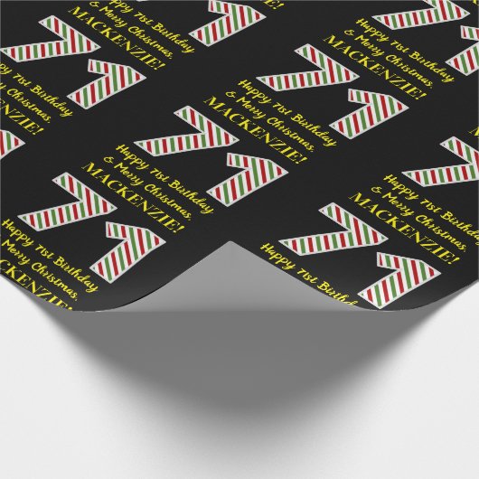 Gelukkige 71ste Verjaardag & Vrolijke Kerstmis, Do Cadeaupapier (Hoek)