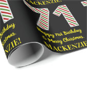 Gelukkige 71ste Verjaardag & Vrolijke Kerstmis, Do Cadeaupapier (Rol Hoek)