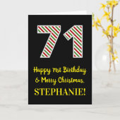 Gelukkige 71ste Verjaardag & Vrolijke Kerstmis, Do Kaart (Gele Bloem)