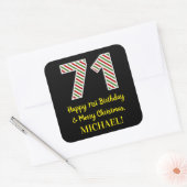 Gelukkige 71ste Verjaardag & Vrolijke Kerstmis, Do Vierkante Sticker (Envelop)