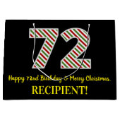 Gelukkige 72e Verjaardag & Vrolijke Kerstmis, Doua Groot Cadeauzakje (Voorkant)