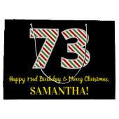 Gelukkige 73e Verjaardag & Vrolijke Kerstmis, Doua Groot Cadeauzakje (Achterkant)