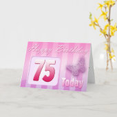 Gelukkige 75e verjaardag Grootmoeder Oma-tante Kaart (Gele Bloem)