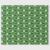 Gelukkige 75ste Verjaardag golfballen Cadeaupapier (Vlak)