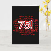 Gelukkige 75ste Verjaardag Kaart (Gele Bloem)