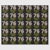 Gelukkige 76e Verjaardag & Vrolijke Kerstmis, Doua Cadeaupapier (Vlak)