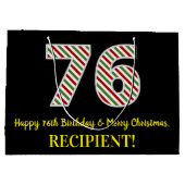 Gelukkige 76e Verjaardag & Vrolijke Kerstmis, Doua Groot Cadeauzakje (Achterkant)