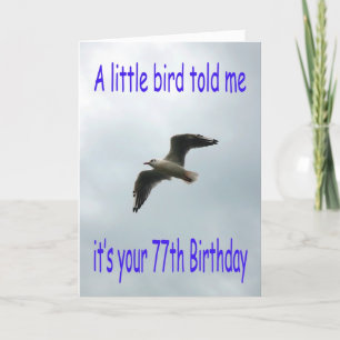 Gelukkige 77e verjaardag Flying Seagull vogel Kaart